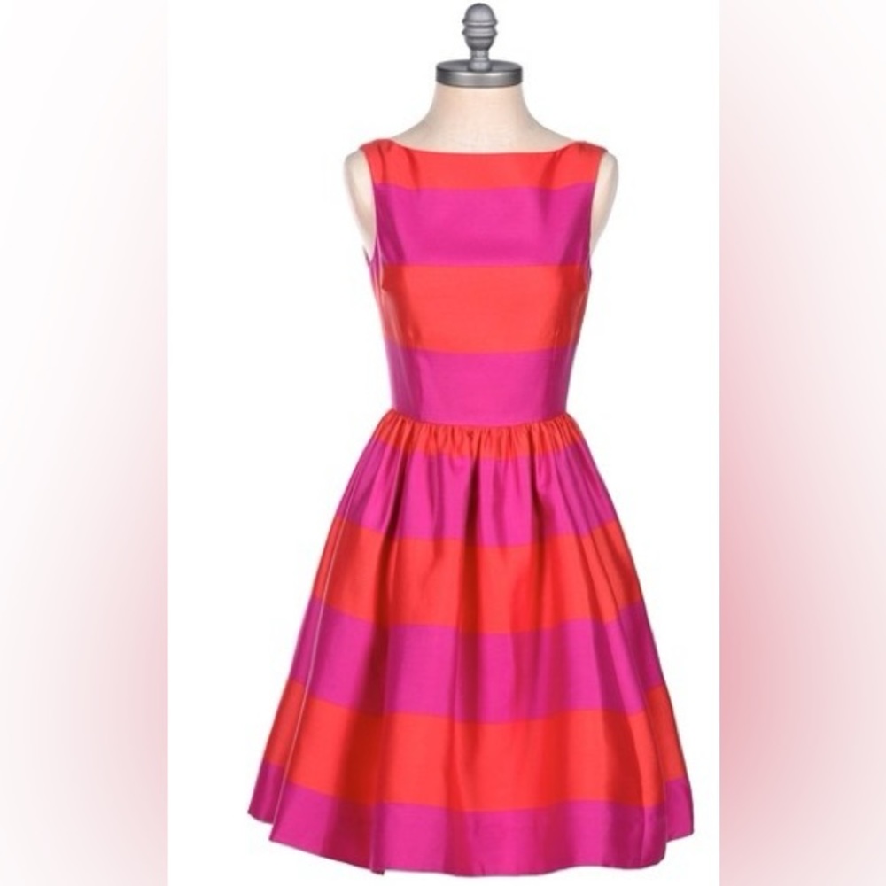 ♠️ Kate Spade ♠️ Striped Satin Fit & Flair Dress